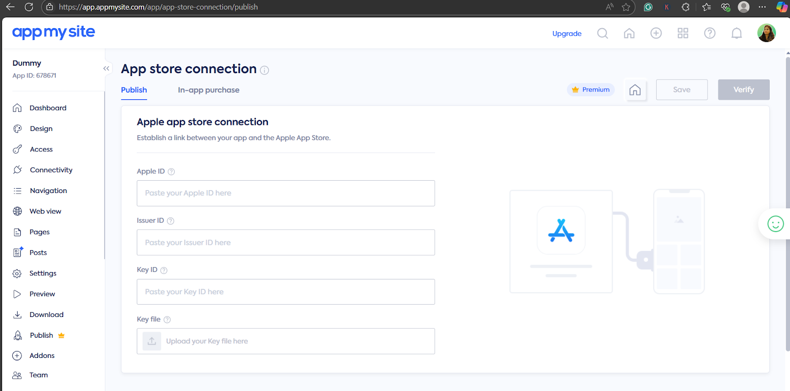 Upload the provision profiles & certificates 
