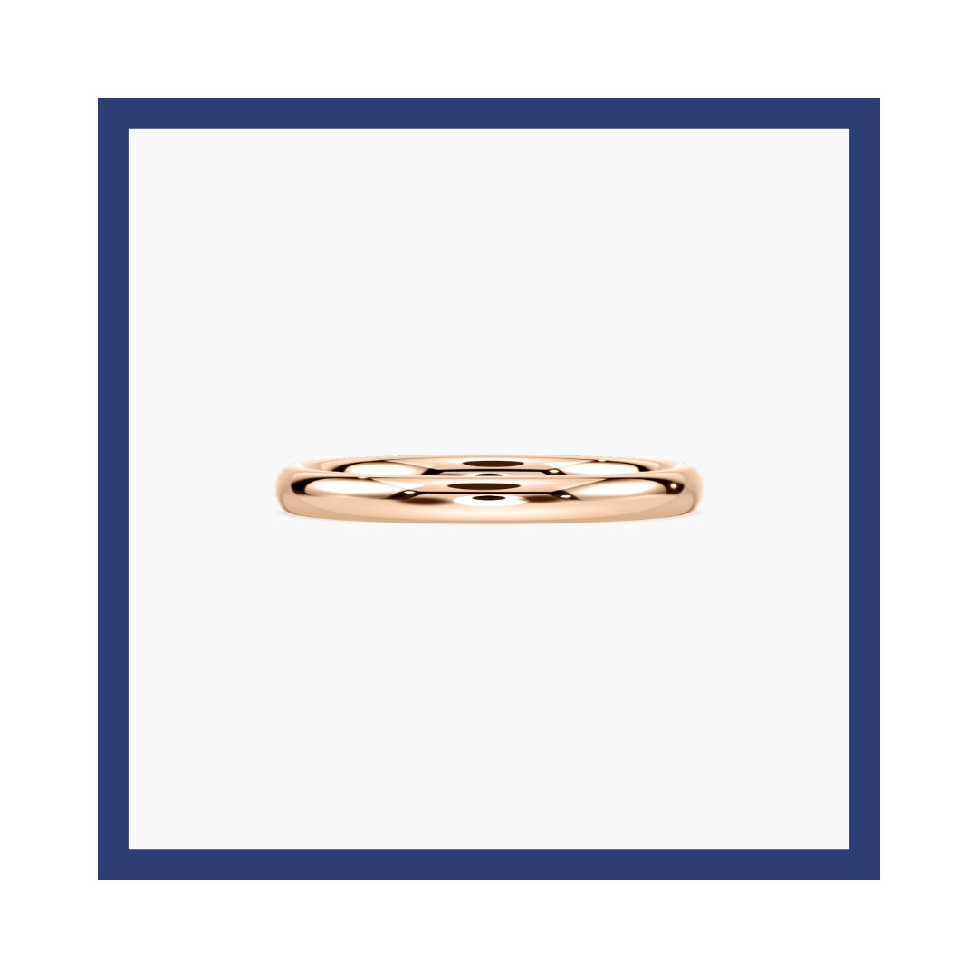 Rose Gold Classic Dior Stackable Wedding Band.