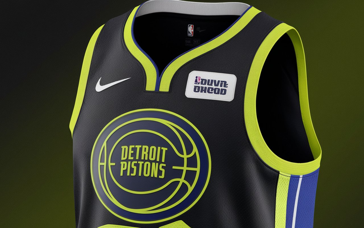 NBA 2K22 Pistons Concept Jersey Black NLSC