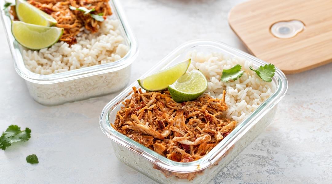 Rice and pork cooked by a Toronto Dietitian