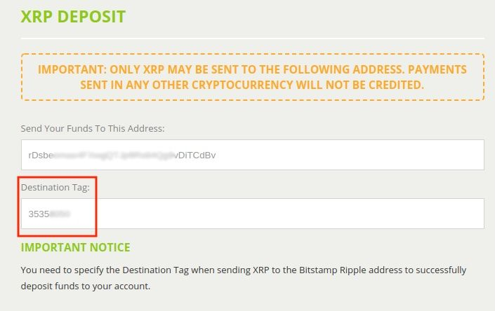 xrp destination tag example