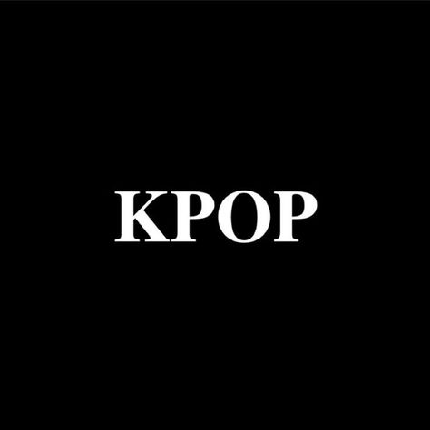 This  contain an image of the kpop logo is shown in white on a black background, and it appears to have been changed