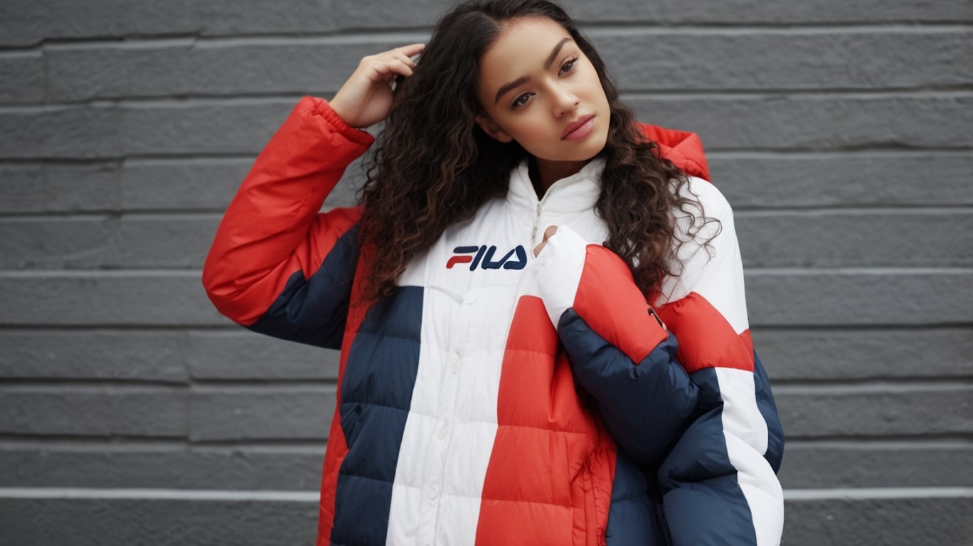 fila long jacket mixed media l