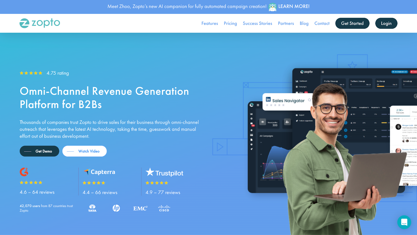 Zopto Landing Page