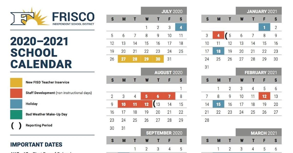 frisco isd calendar