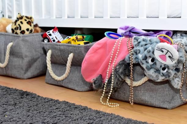 A group of bags with toys