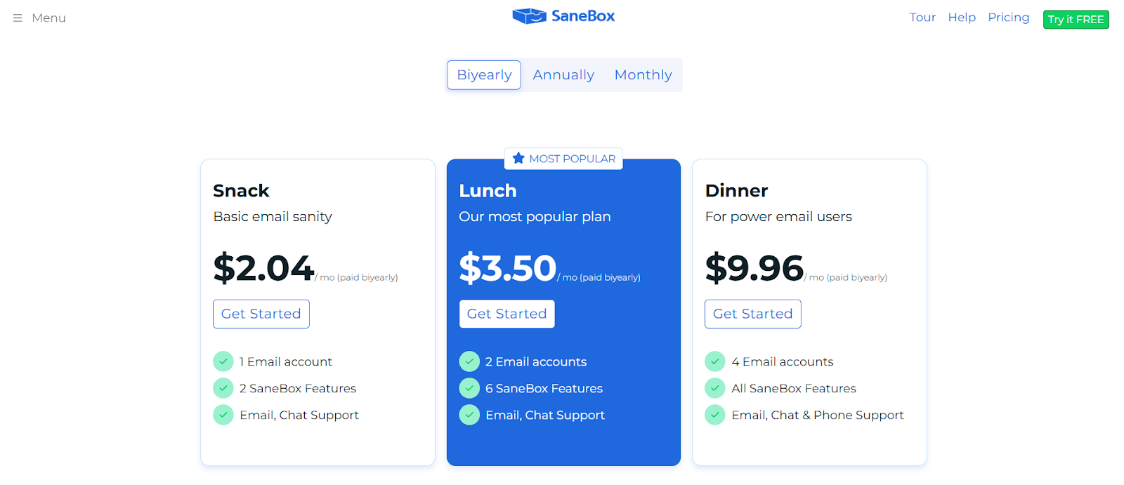How much does SaneBox cost?