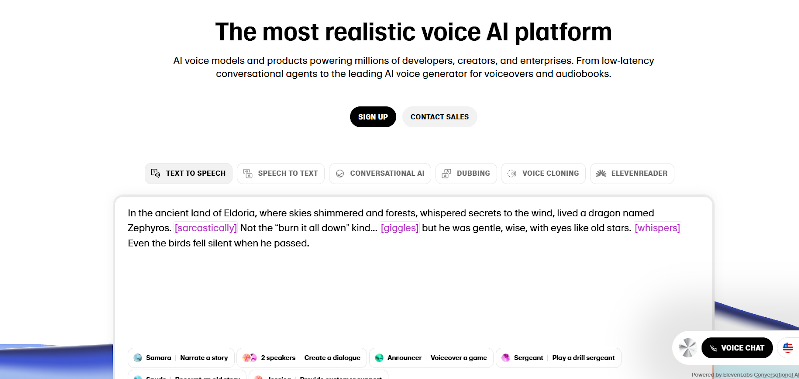 ElevenLAbs AI voice generator