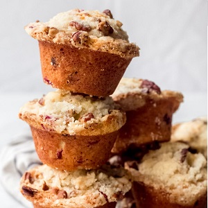 Eggnog Cranberry Muffins