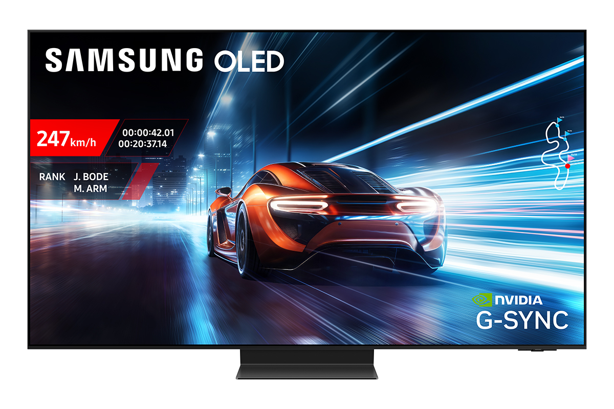 Samsung 2025 OLED TV with NVIDIA G-Sync compatibility.