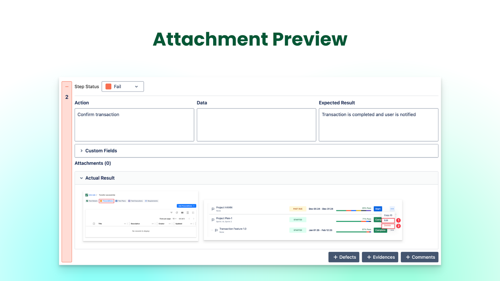 Attachment Preview with AgileTest - Enterprise Test Management for Jira