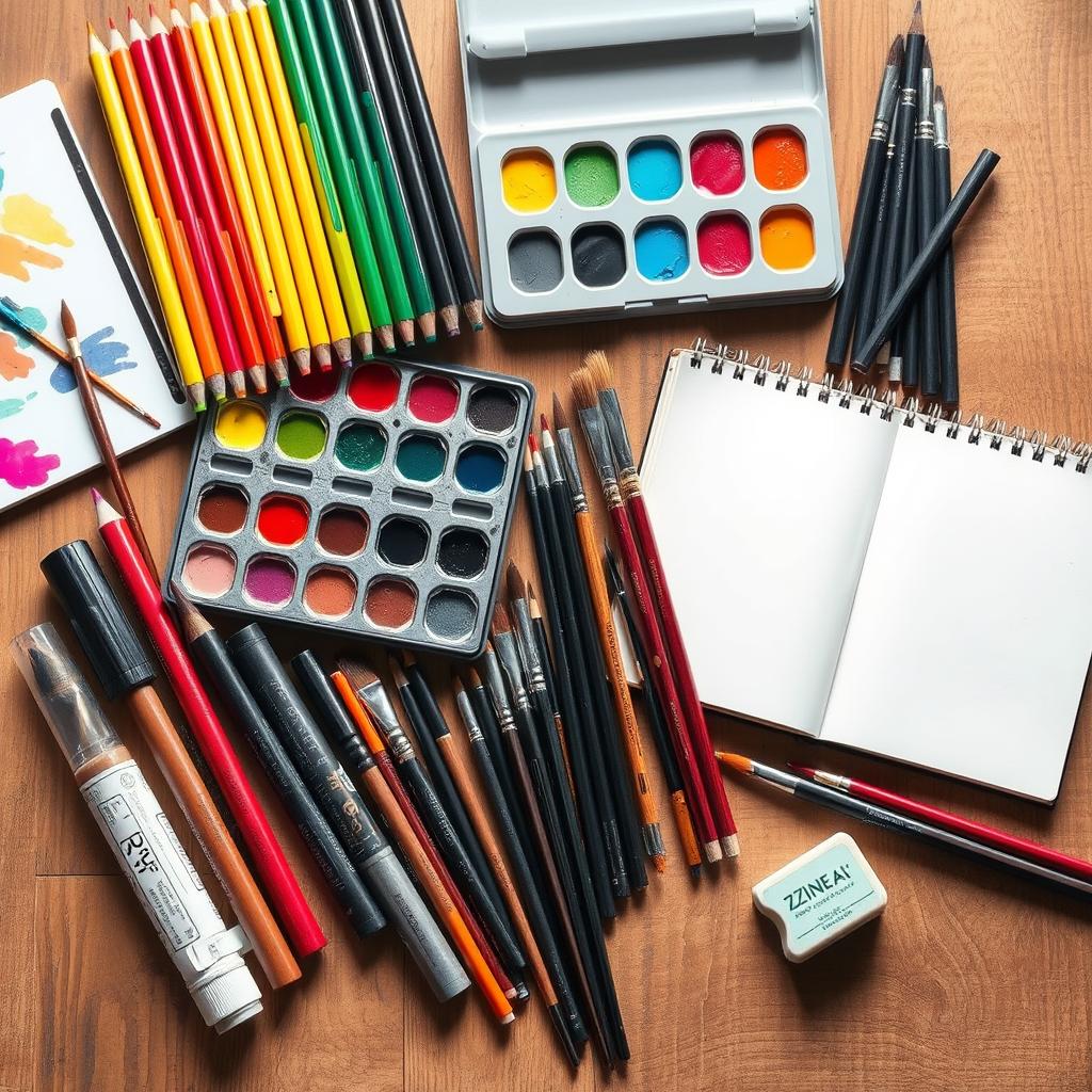 Essential art supplies for beginners