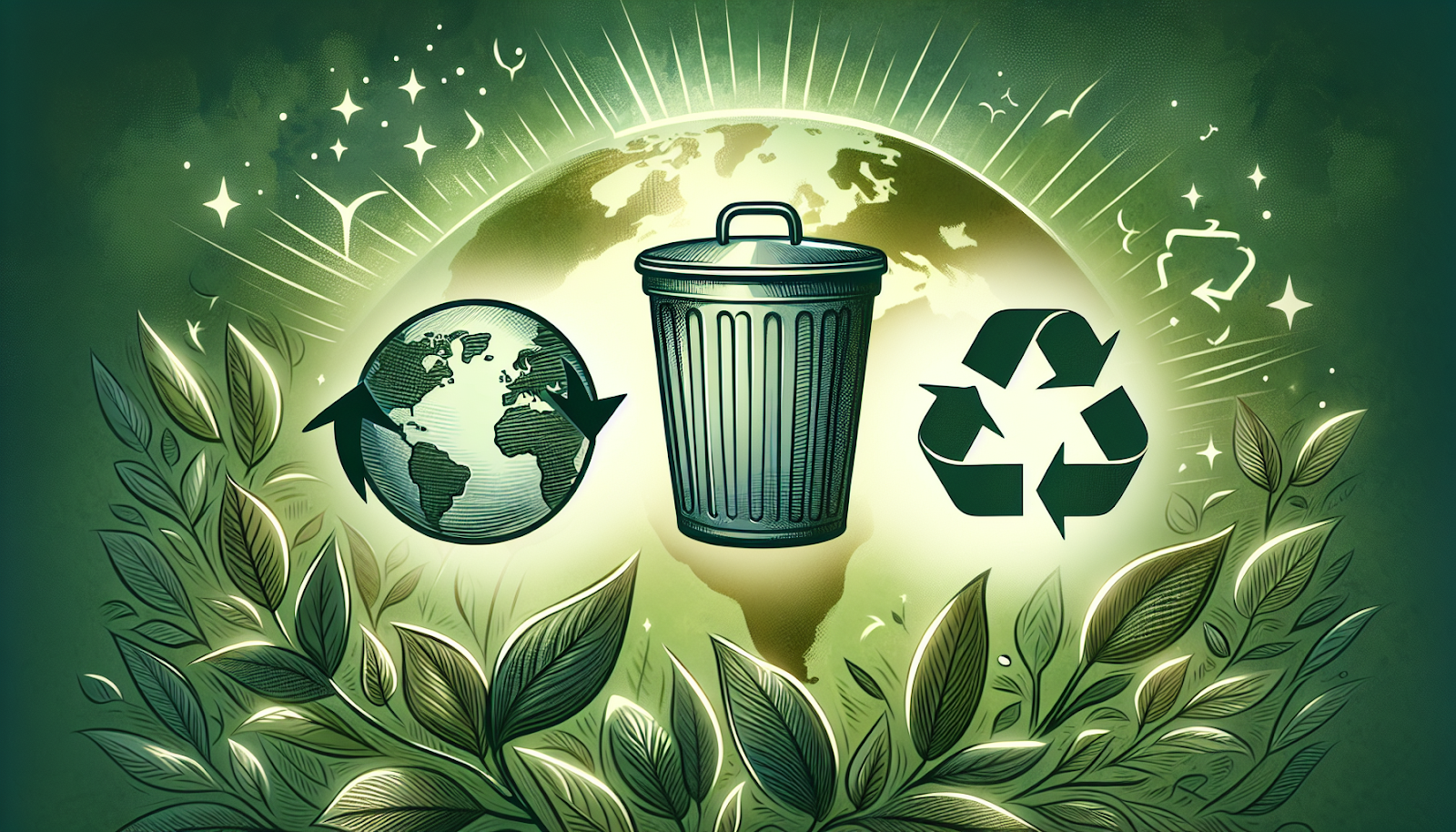 Illustration of recycling and reusing symbols