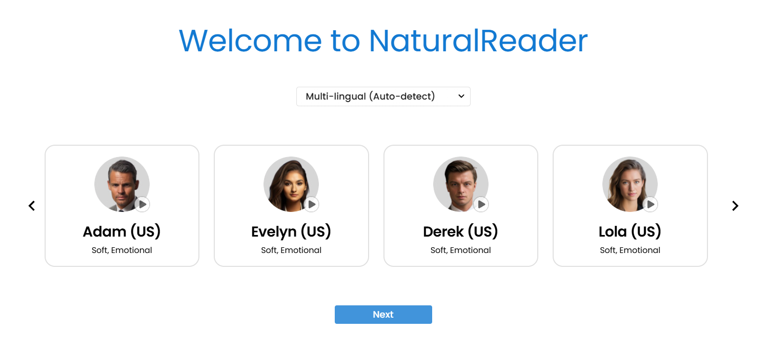 Natural Reader - Provide Multiple Voices to Choose From