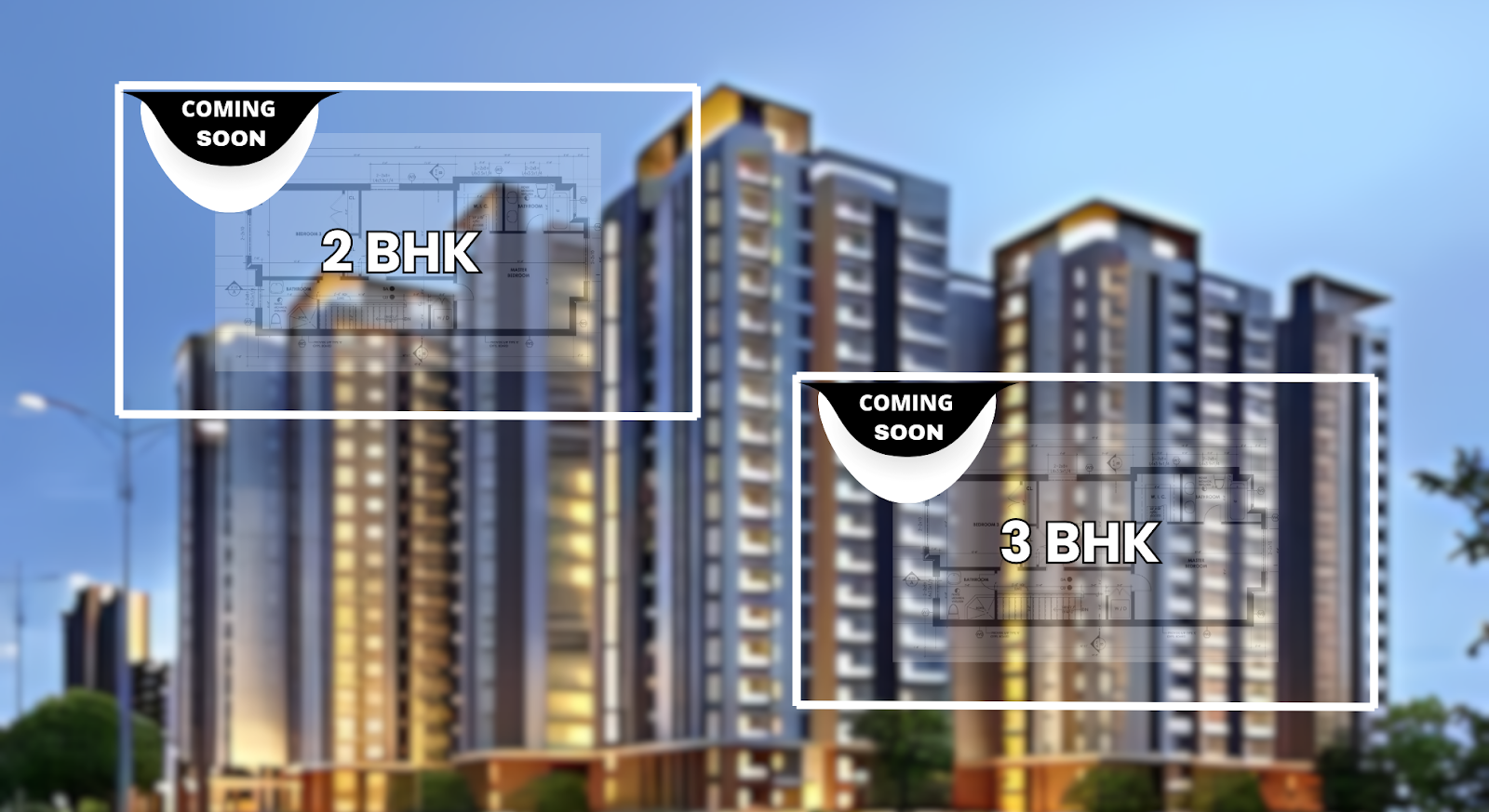 Provident Botanico floor plan and floor configuration of 2 and 3 BHK.