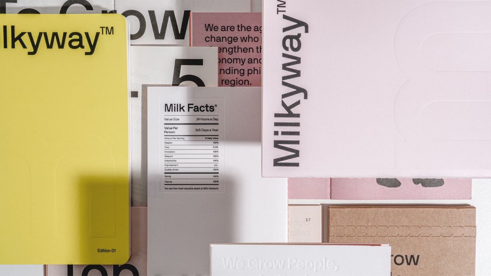 Image from the Graphic Design Creativity with 'White Book' and 'Milkyway' article on Abduzeedo