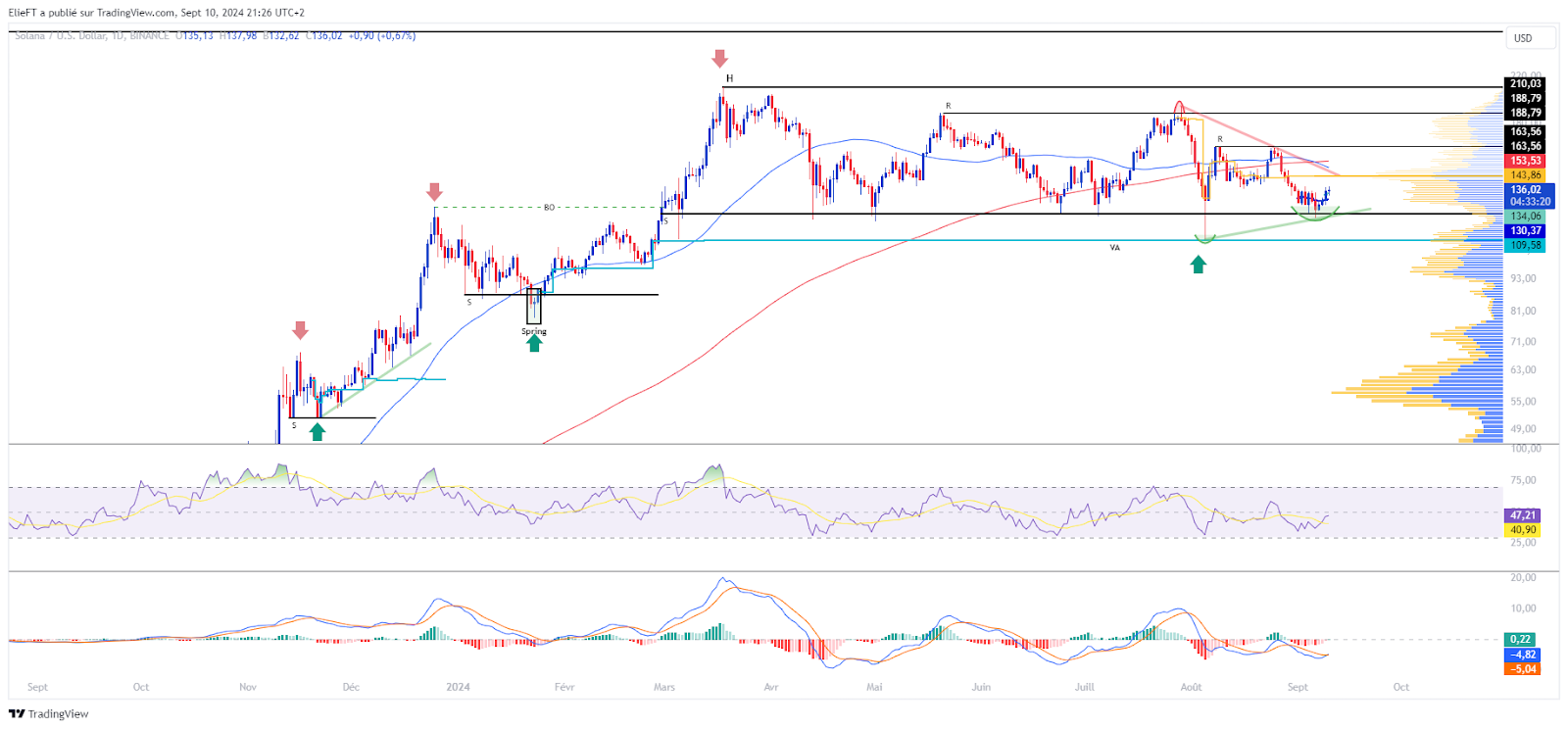 Daily SOL/USD Price Chart