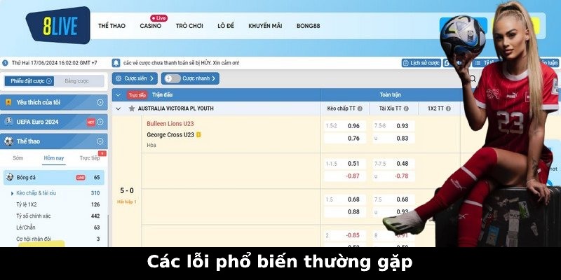 Các lỗi phổ biến thường gặp khiến người chơi không thể đăng nhập 8live