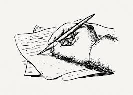 Hand writing a note on paper
