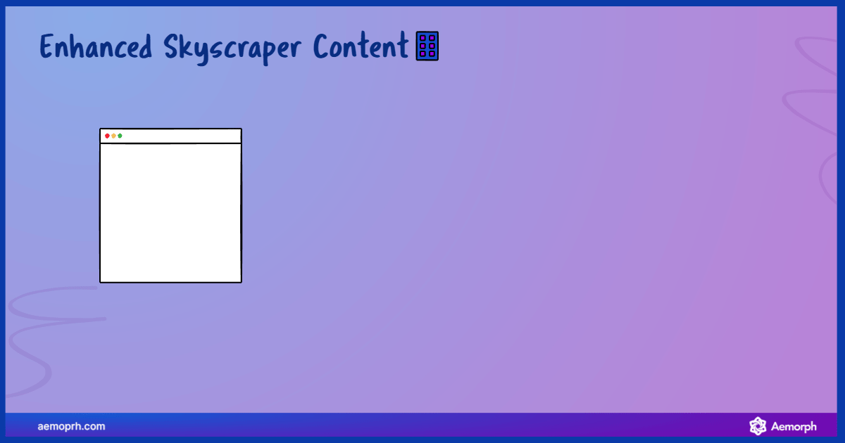 Side-by-side comparison of original content and enhanced skyscraper content for backlink building.