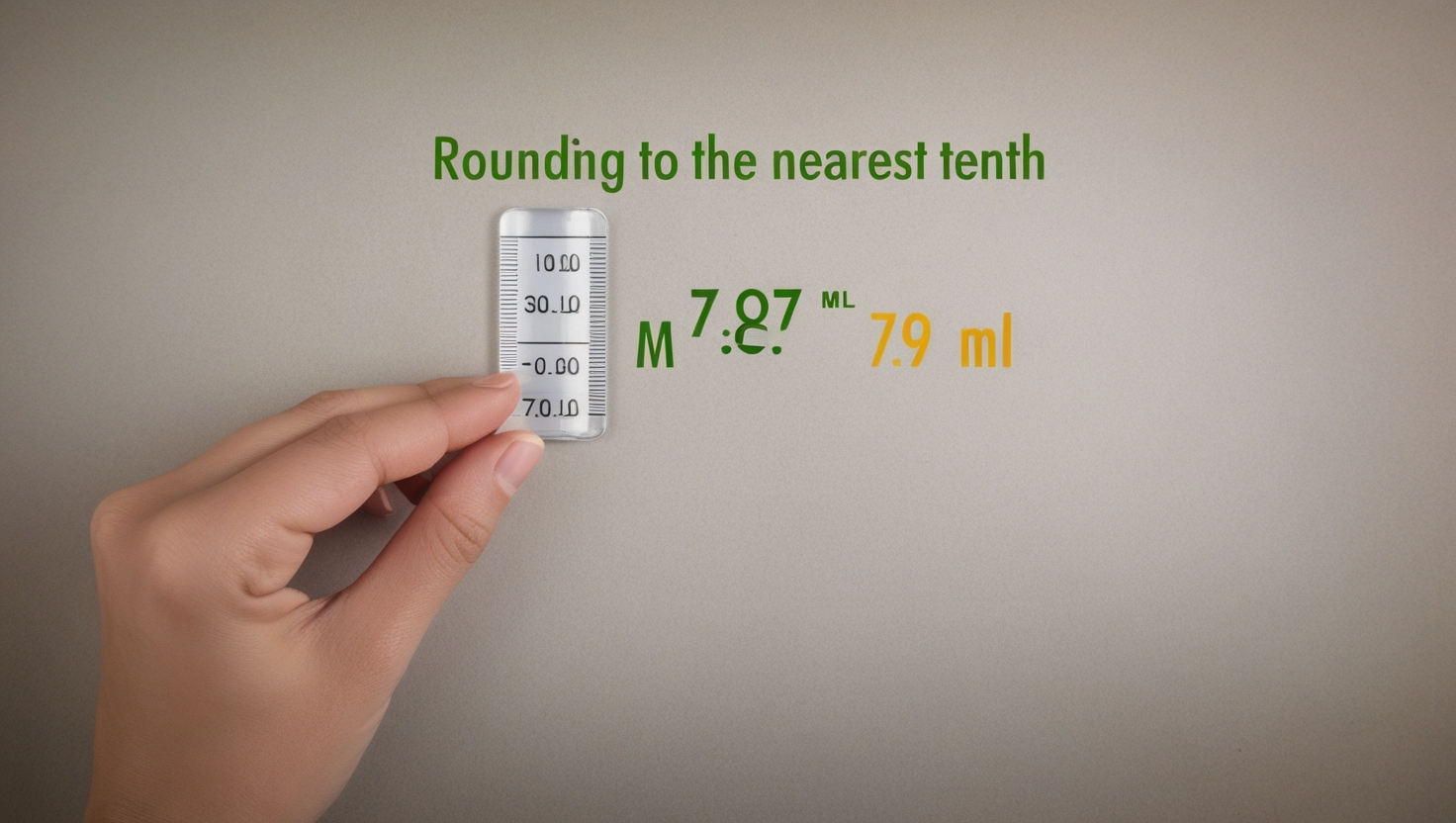 7.87 ml Rounded to the Nearest Tenth