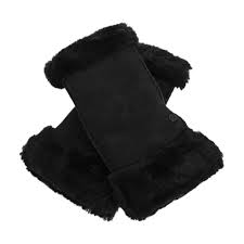 Shearling Fingerless Gloves