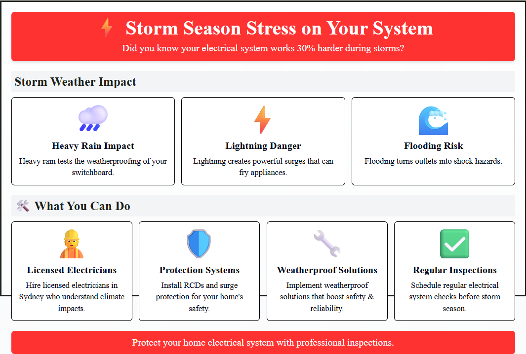 infographics of storm weather impact and electrical safety guide 