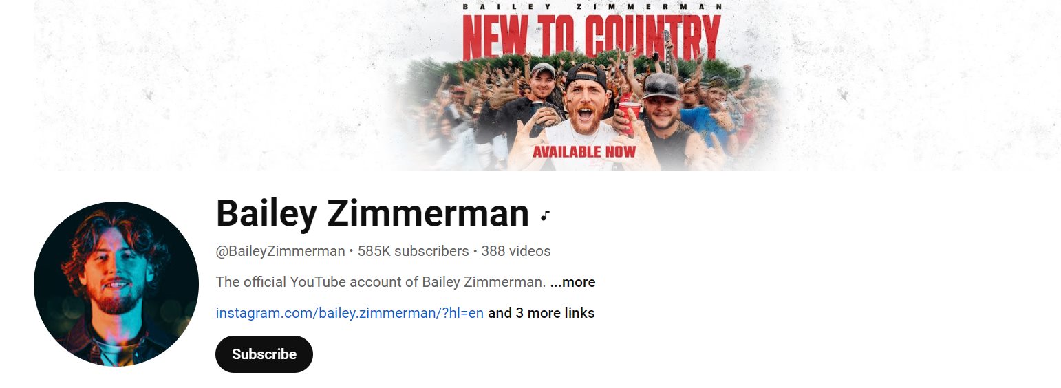 Bailey Zimmerman YouTube Channel