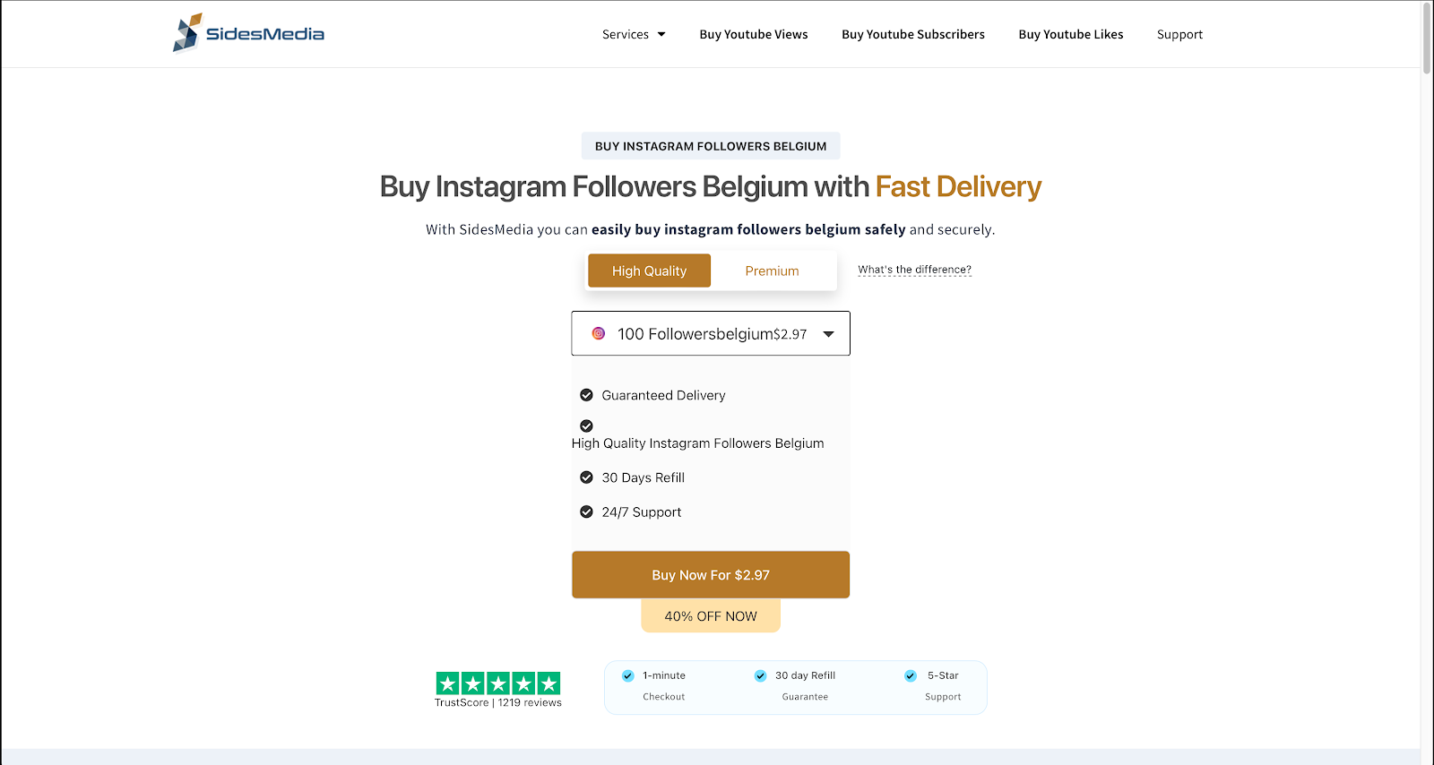 sidesmedia buy instagram followers Belgiumt page