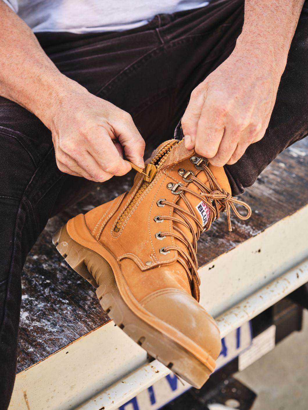 Zip it good: Why tradies love our zipped work boots | Steel Blue