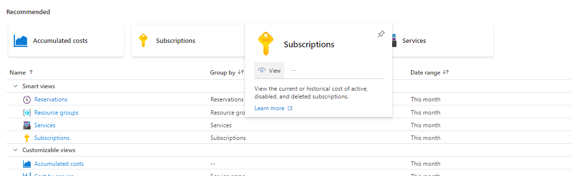 Azure Subscriptions