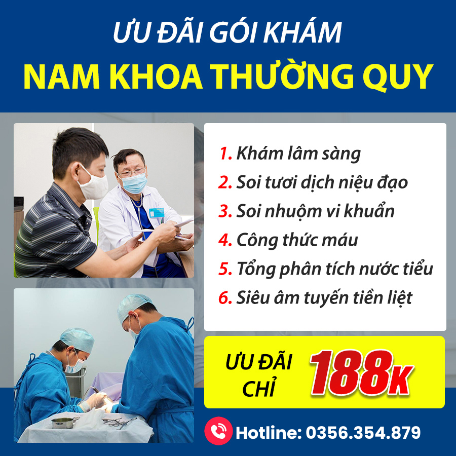 Gói khám nam khoa Cần Thơ 188K