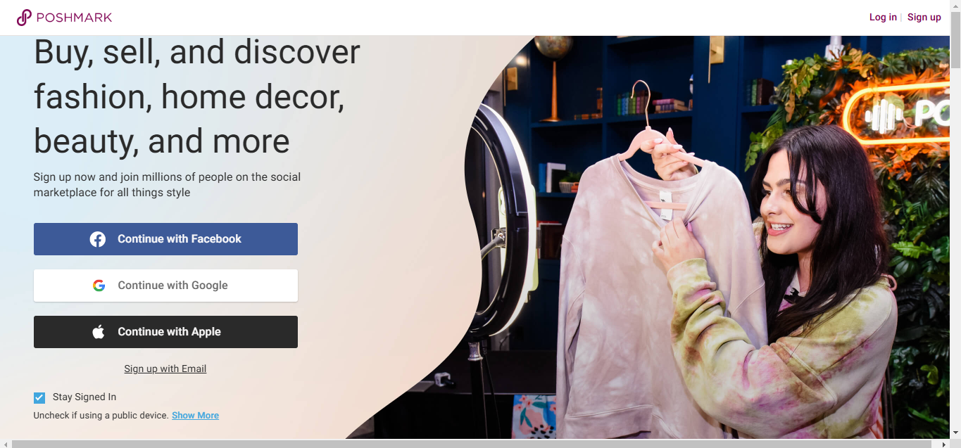 a screenshot of poshmark website