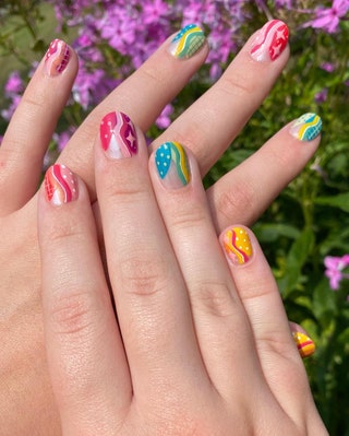 rainbow fall nail ideas