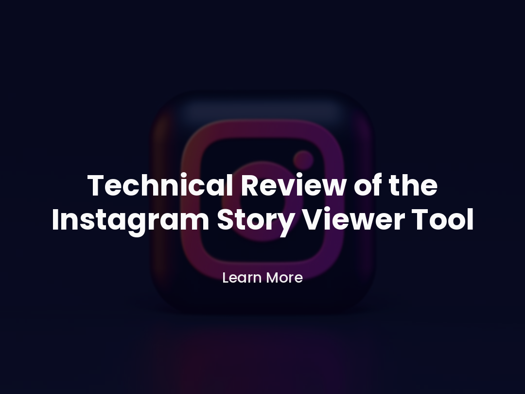 Technical Review of the Instagram Story Viewer Tool