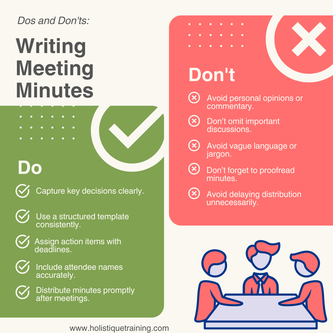 Do's and Don'ts of Writing meeting Minutes