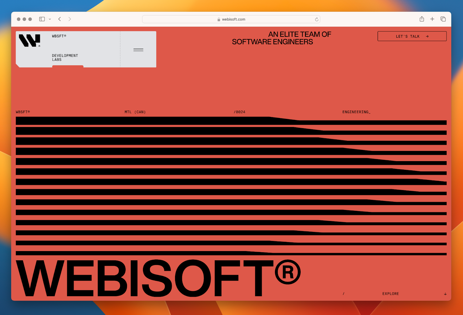 Artifact from the Webisoft’s Bold Digital Identity and Web Design by Locomotive article on Abduzeedo