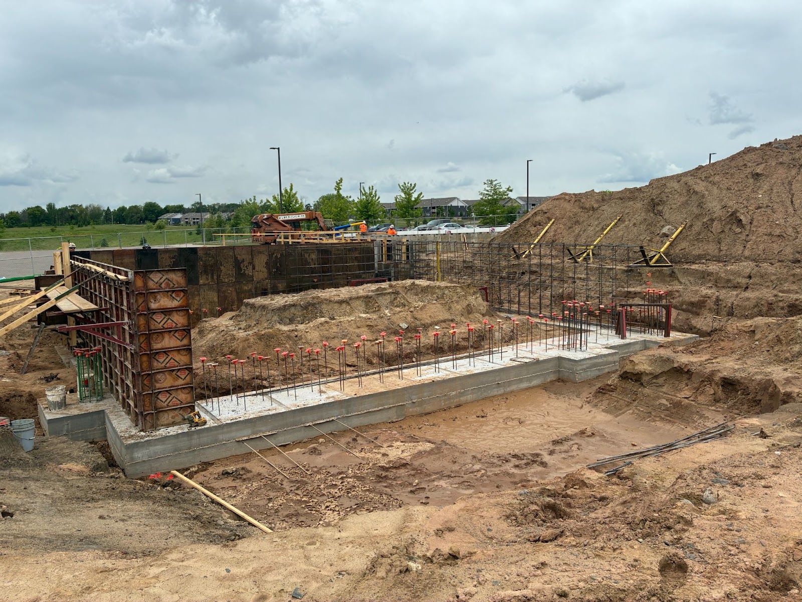 A group of people working on a construction site