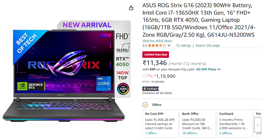 Best Gaming Laptops Under 1 lakh in 2024