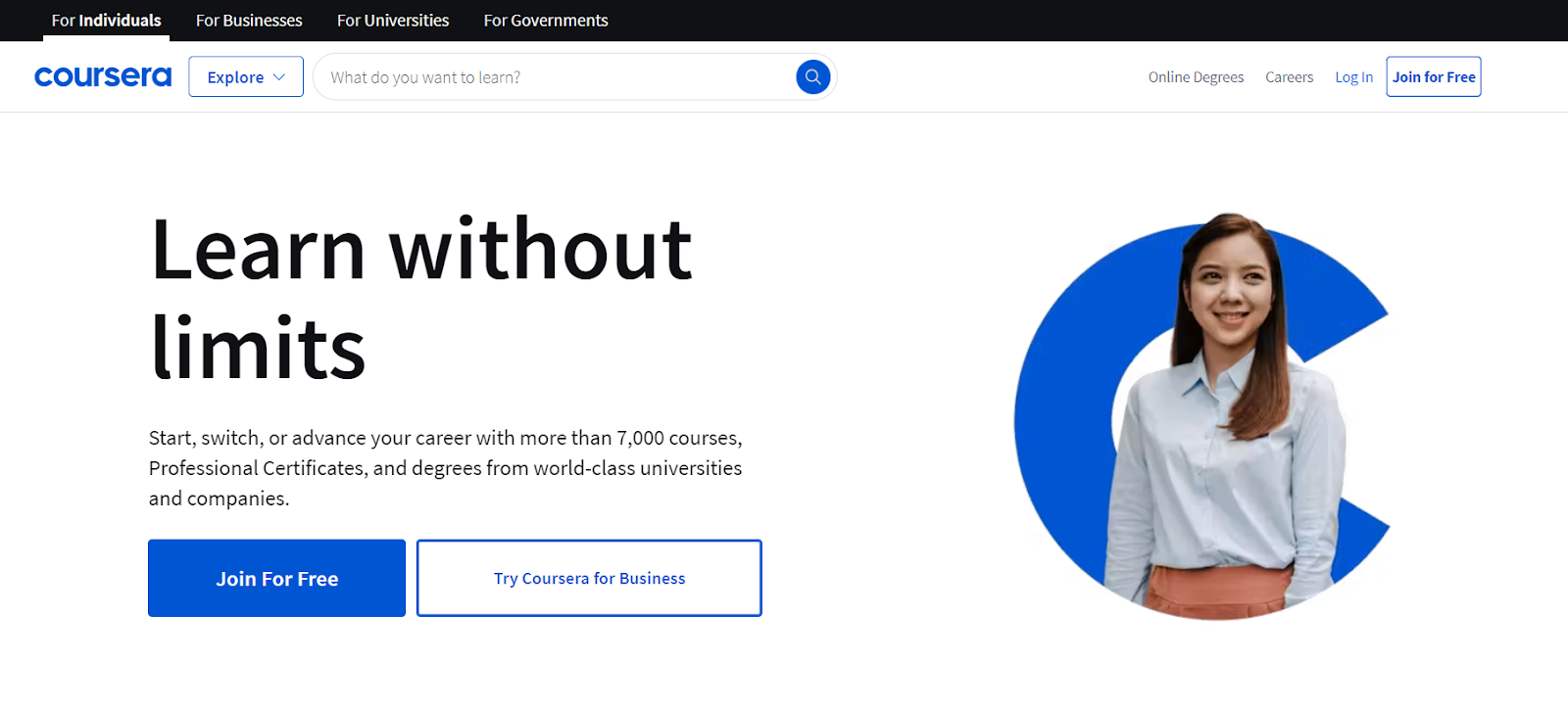 Coursera Homepage