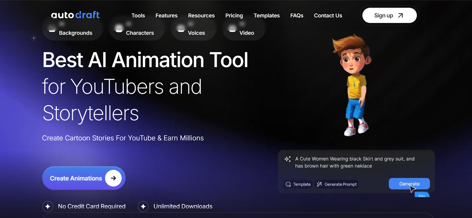 Autodraft 3D animation tool 