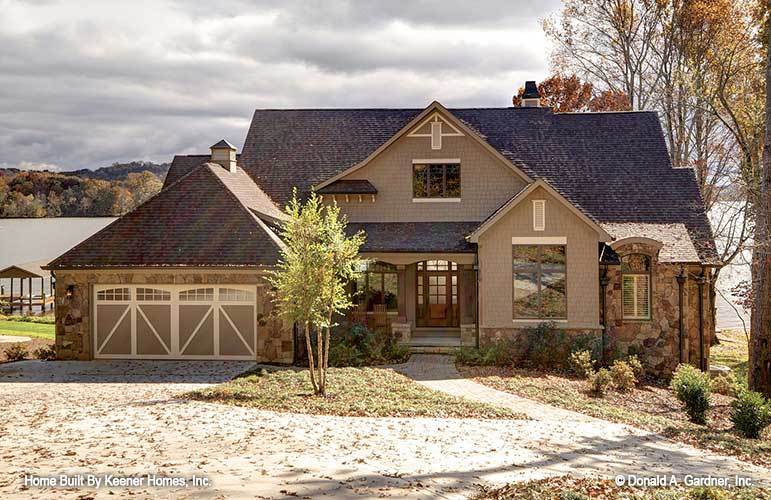 Two-Story 4-Bedroom The Andalusia Rustic Cottage for a Sloping Lot with Open-Concept Living