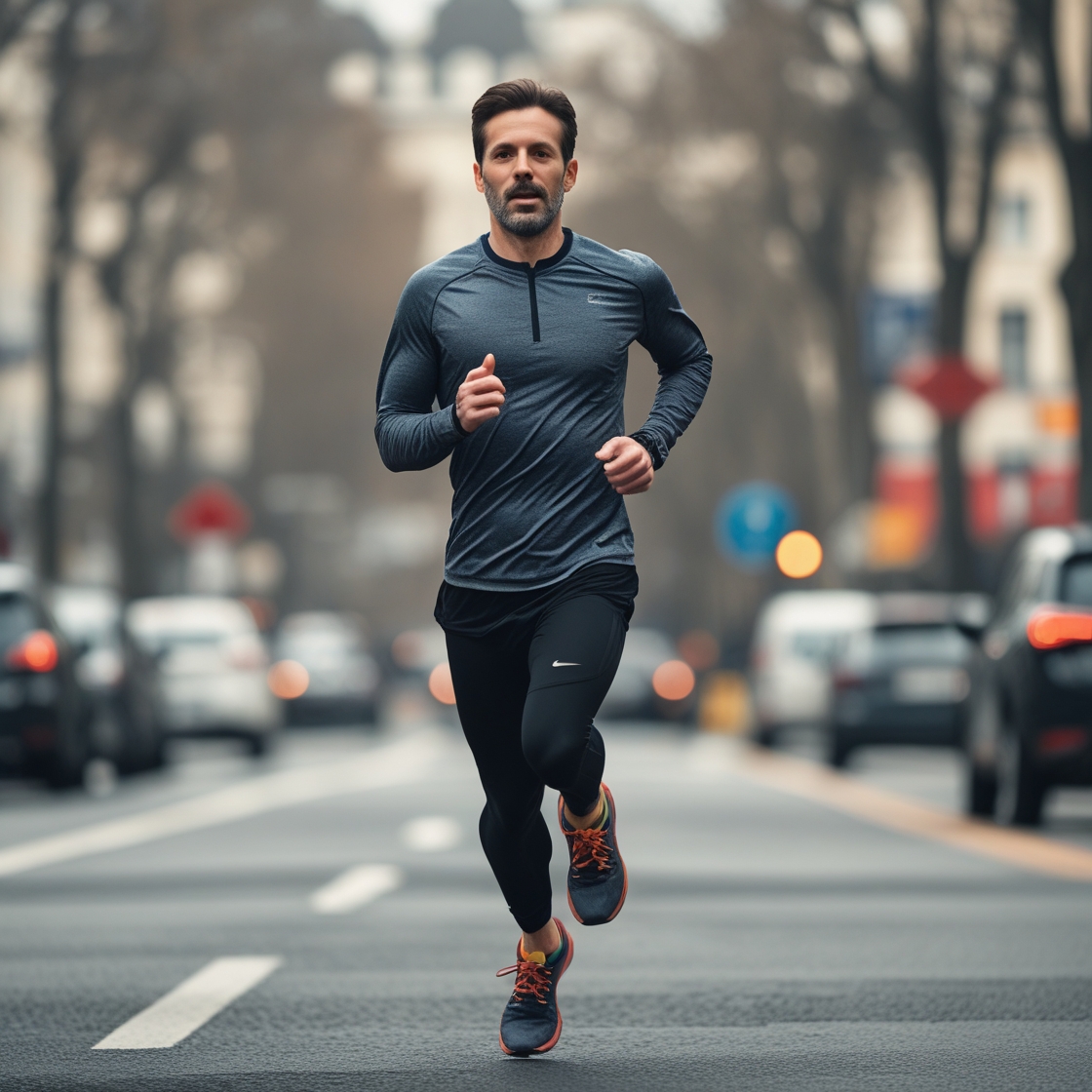 A man jogging