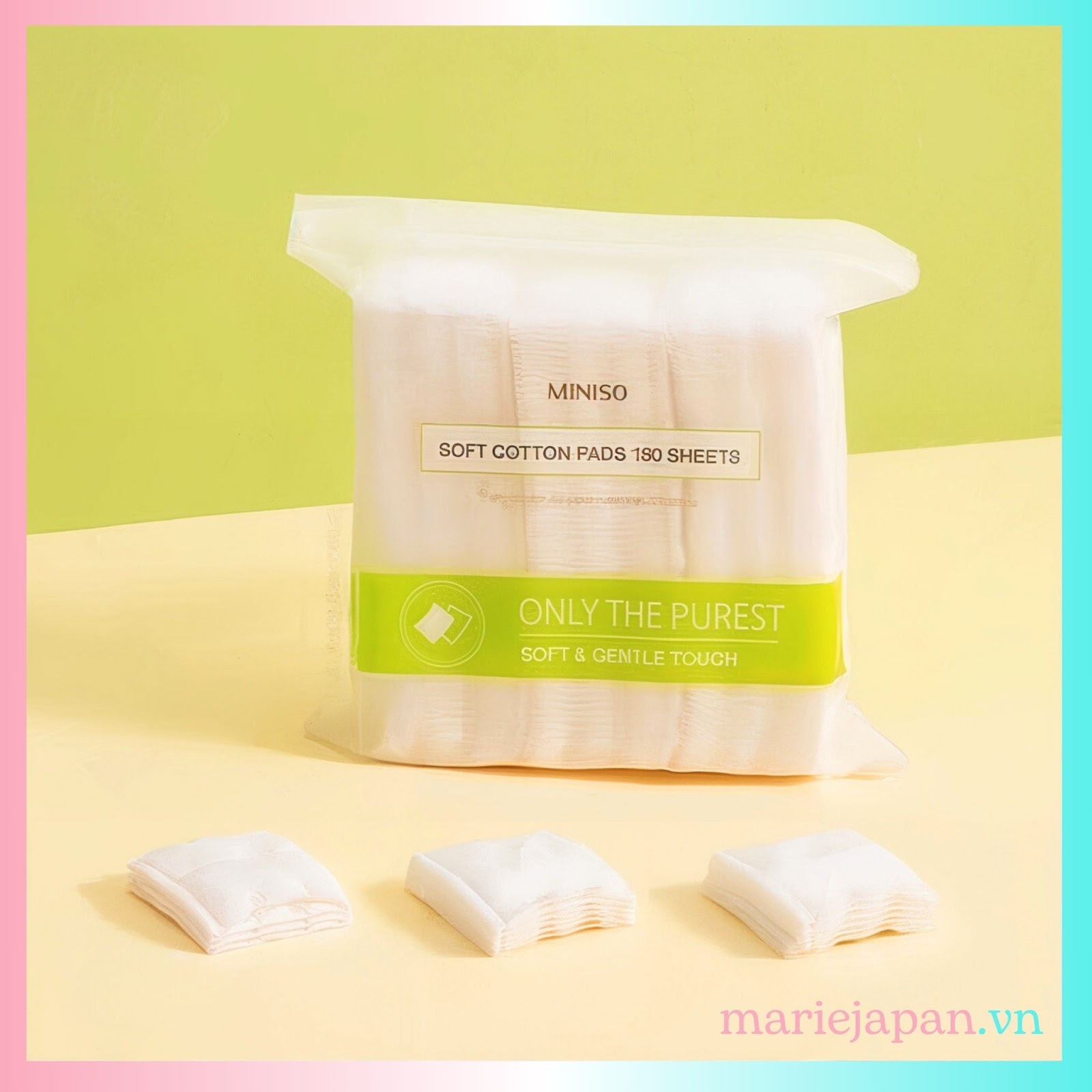 Thông tin sản phẩm bông tẩy trang Miniso 180 miếng