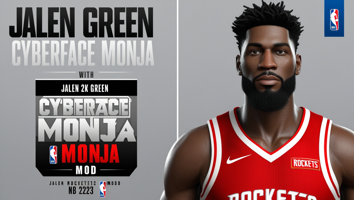  NBA 2K23 Jalen Green Cyberface Monja