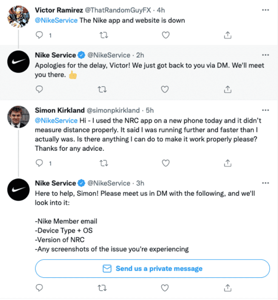 Nike customer service 