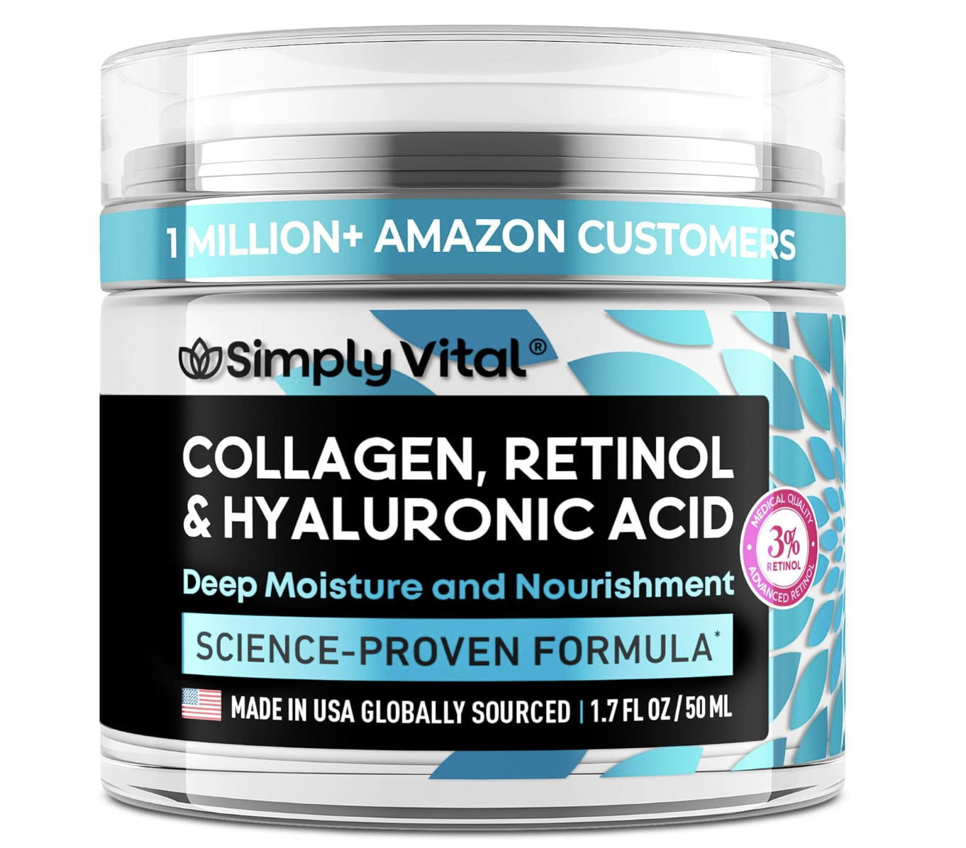 SimplyVital Collagen, Retinol & Hyaluronic Acid Cream