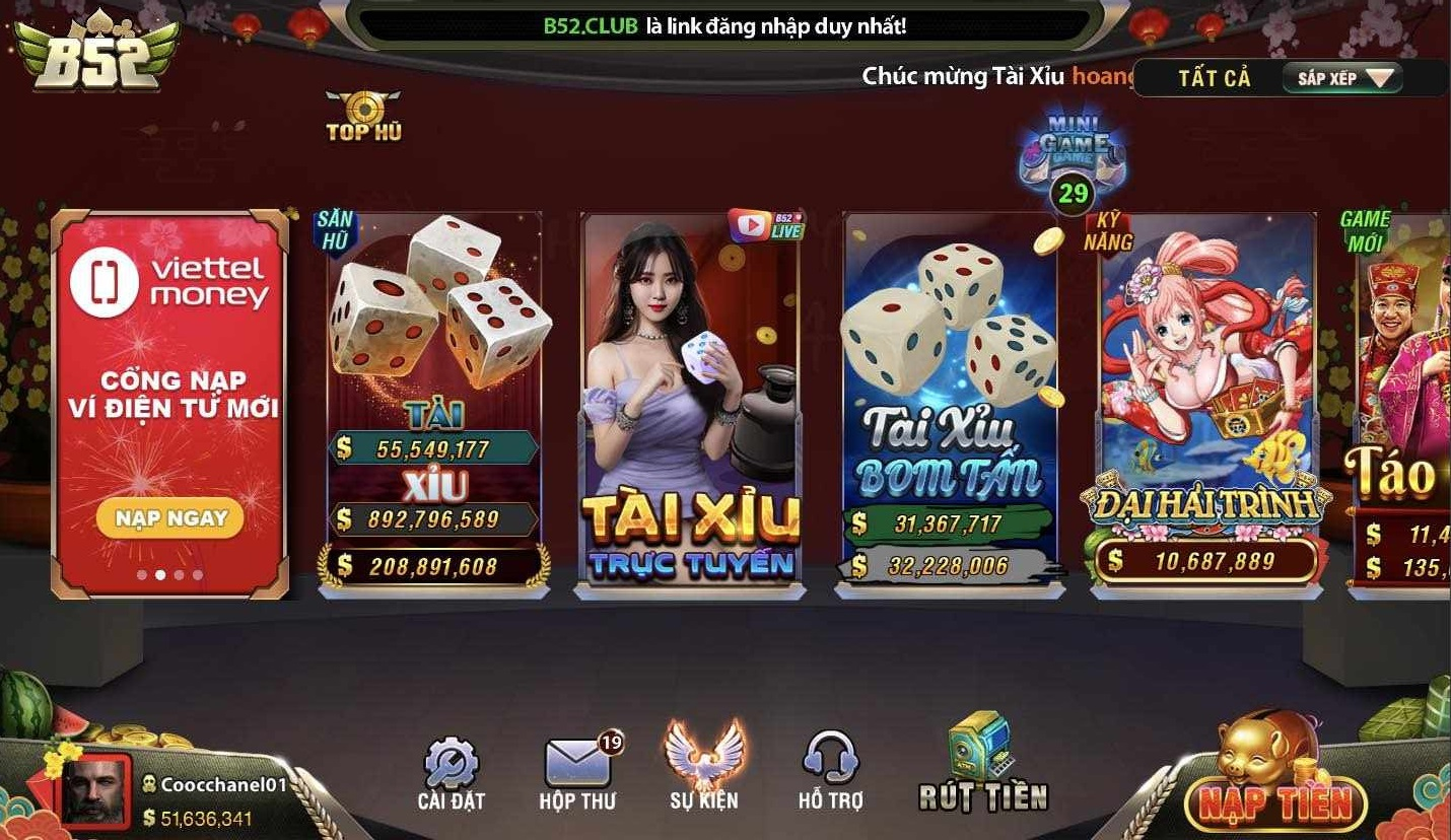 B52 Club: Kho Game Cá Cược Giải Trí Đẳng Cấp Đa Chủ Đề