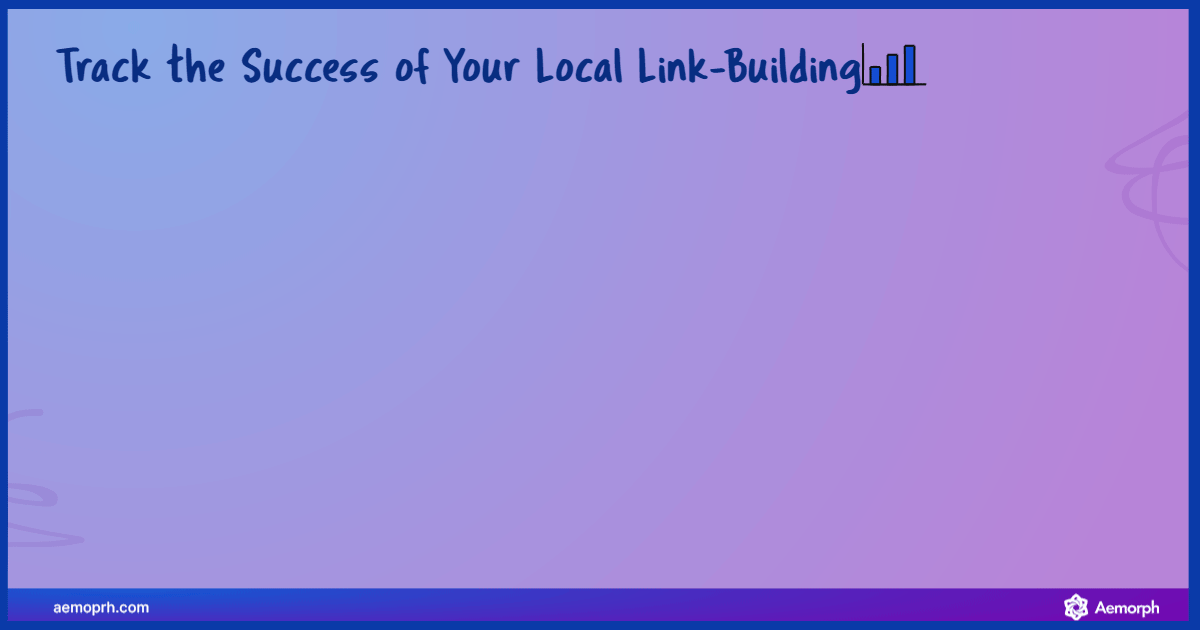 Analytics dashboard tracking local backlinks and SEO performance.