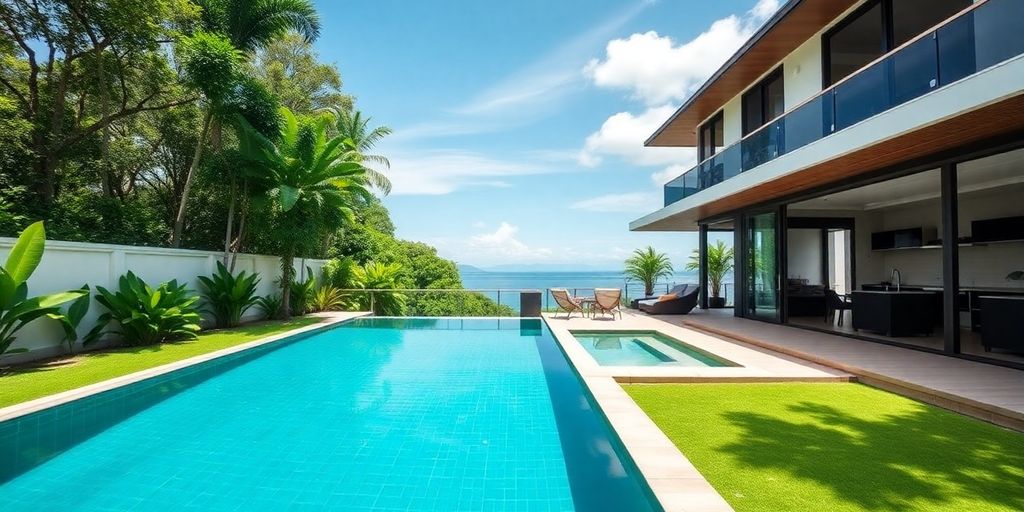 A beautiful Phuket villa surrounded by tropical greenery.